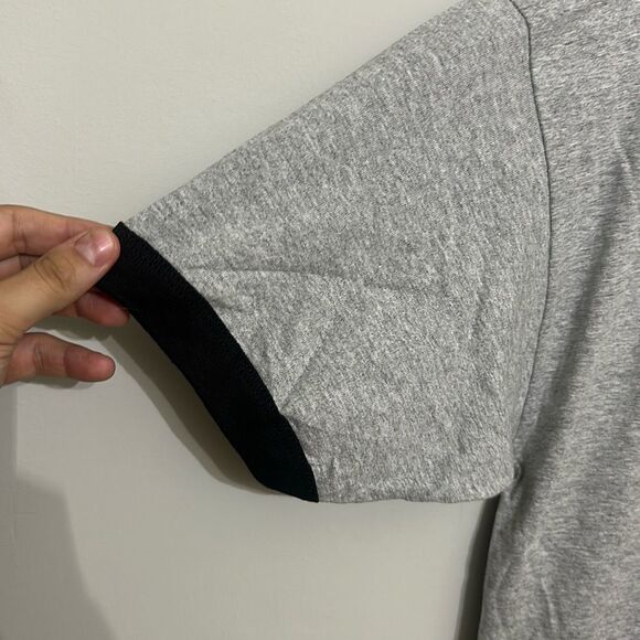 Alstyle Mens Gray‎ Short Sleeve Accepted Movie Promo Ringer T-shirt Large - Picture 4 of 8